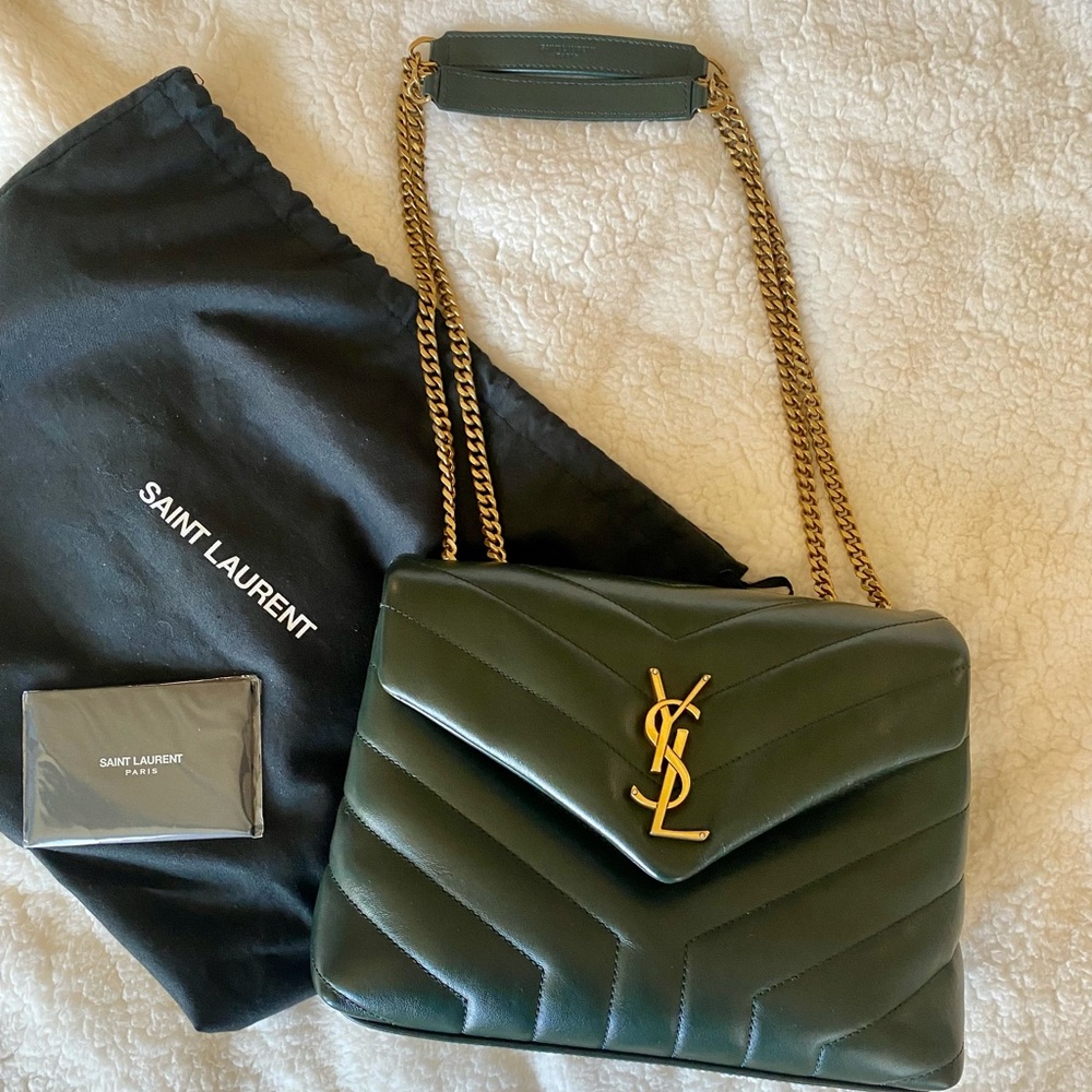 Olive green Small YSL Lou Lou bag owned since 2020